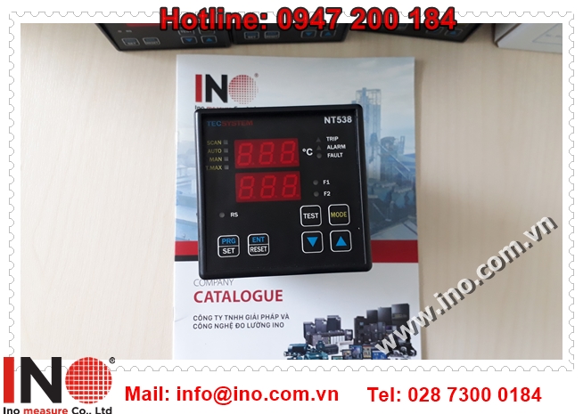 Giới thiệu điều khiển nhiệt độ 8 ngõ vào của hãng Tecsystem có mã NT538