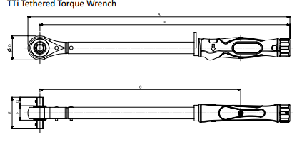 TTi TETHERED TORQUE WRENCHES 2 RATCHET ADJUSTABLE - DUAL SCALE 13723 TTi100, 3∕8