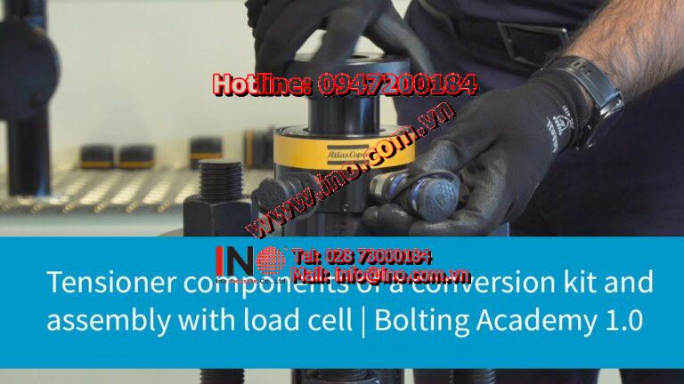 Tensioner components of a conversion kit and assembly with load cell | Bolting Academy 1.0